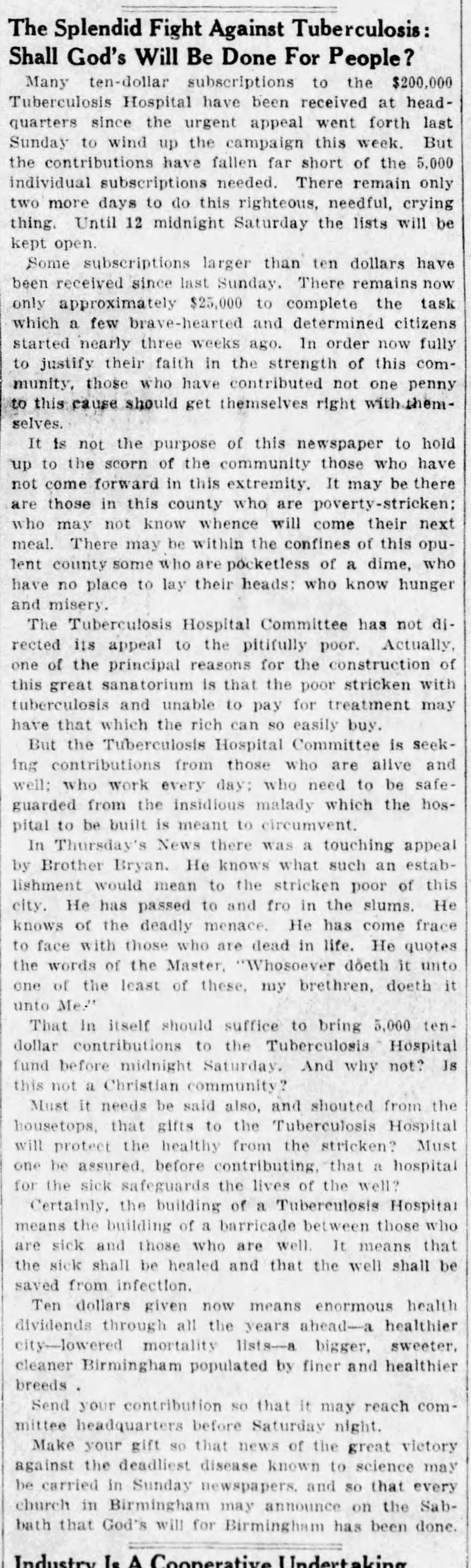 The Splendid Fight Against Tuberculosis